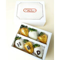 6pcs White & Gold "HBD" Chocolate Strawberries Gift Box